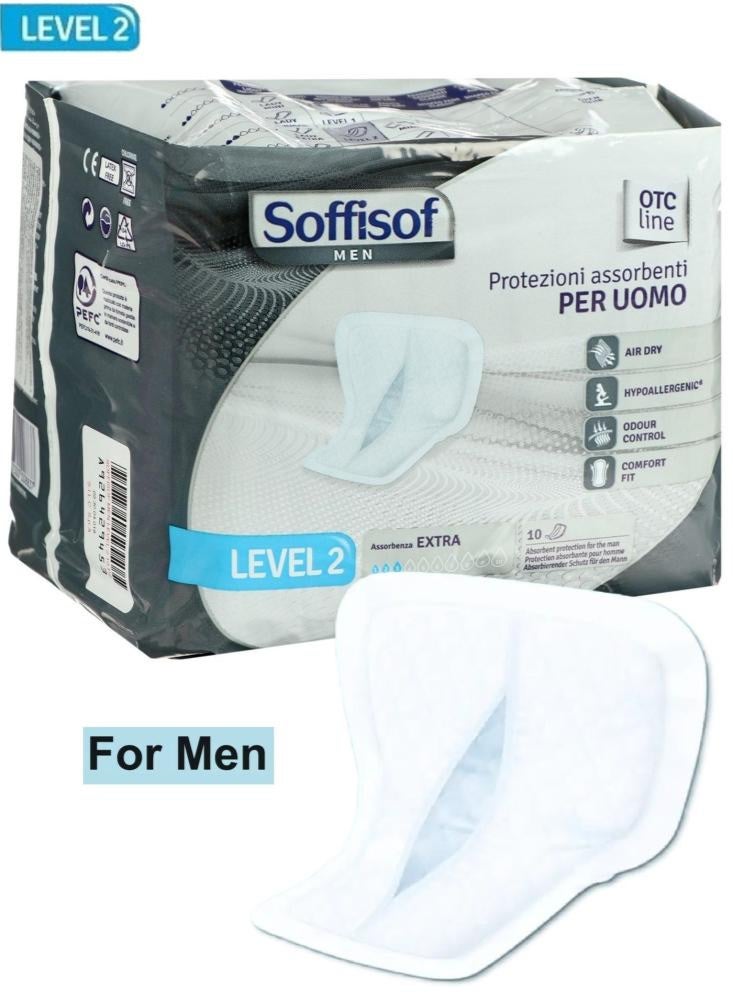 SOFFISOF Absorbent pads For Men For incontinence 10 pieces Level 2 - Image 2