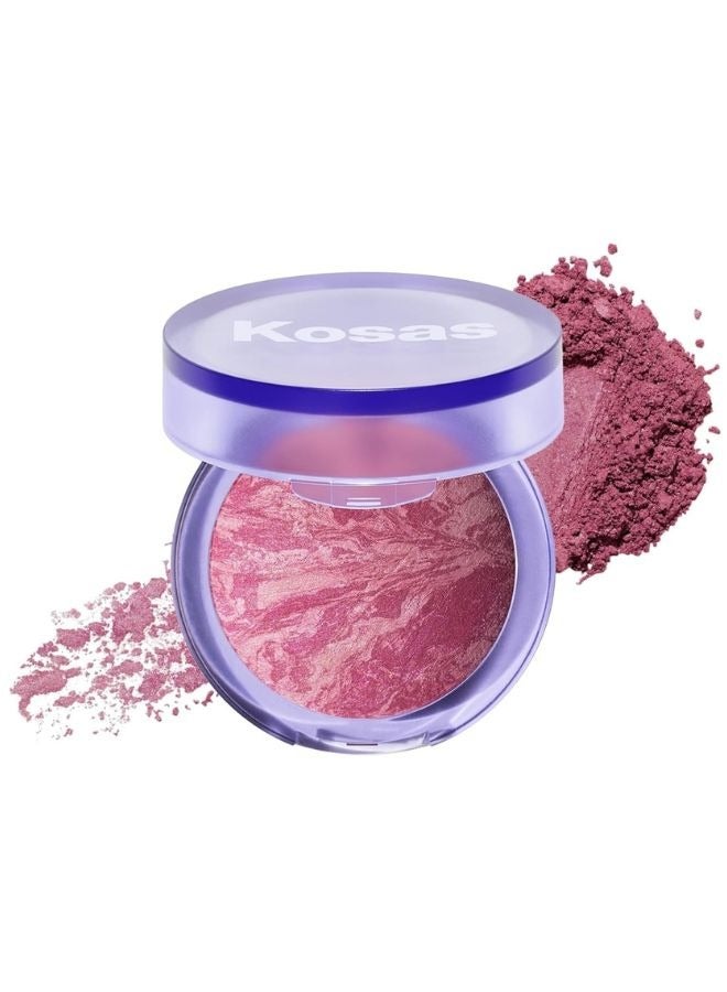 كوساس أحمر خدود بلاش إز لايف مخبوز وخالي من التلك ومشرق، يوفوريا - أرجواني وردي بارد 4.5 جرام - Image 1