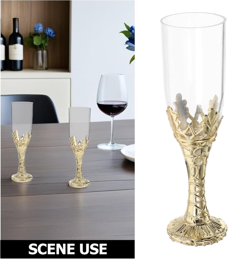 6pcs Rustic Communion Chalice Goblets Plastic Stemware Beverage Cups for Church Ceremony Wedding Party Decorations - Image 2