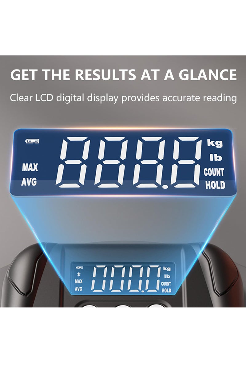 Digital Hand Dynamometer Grip Strength Trainer Electronic Hand Grip Strength Tester Grip Strengthener Hand Exerciser Meter Hand Grip Training Gauge 265 Lbs / 120 Kgs for Sport Home School Use - Image 4