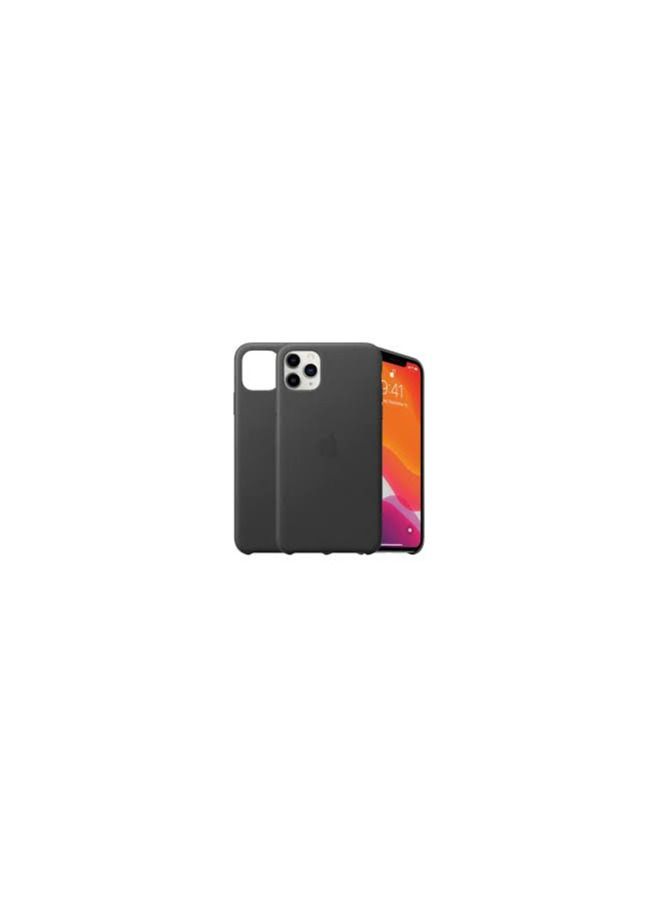 غطاء جلد خلفي لهاتف iphone 11pro max.اسود