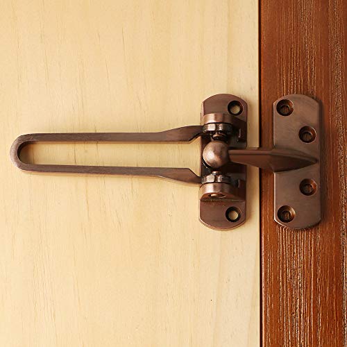Alise Swing Bar Door Guard,Door Latch Lock for Front and Inside Doors,Security Latch for Kids Safety,Hinged Swing-in Doors,Home Security, Hotel Door Latches,Red Bronze - Image 4