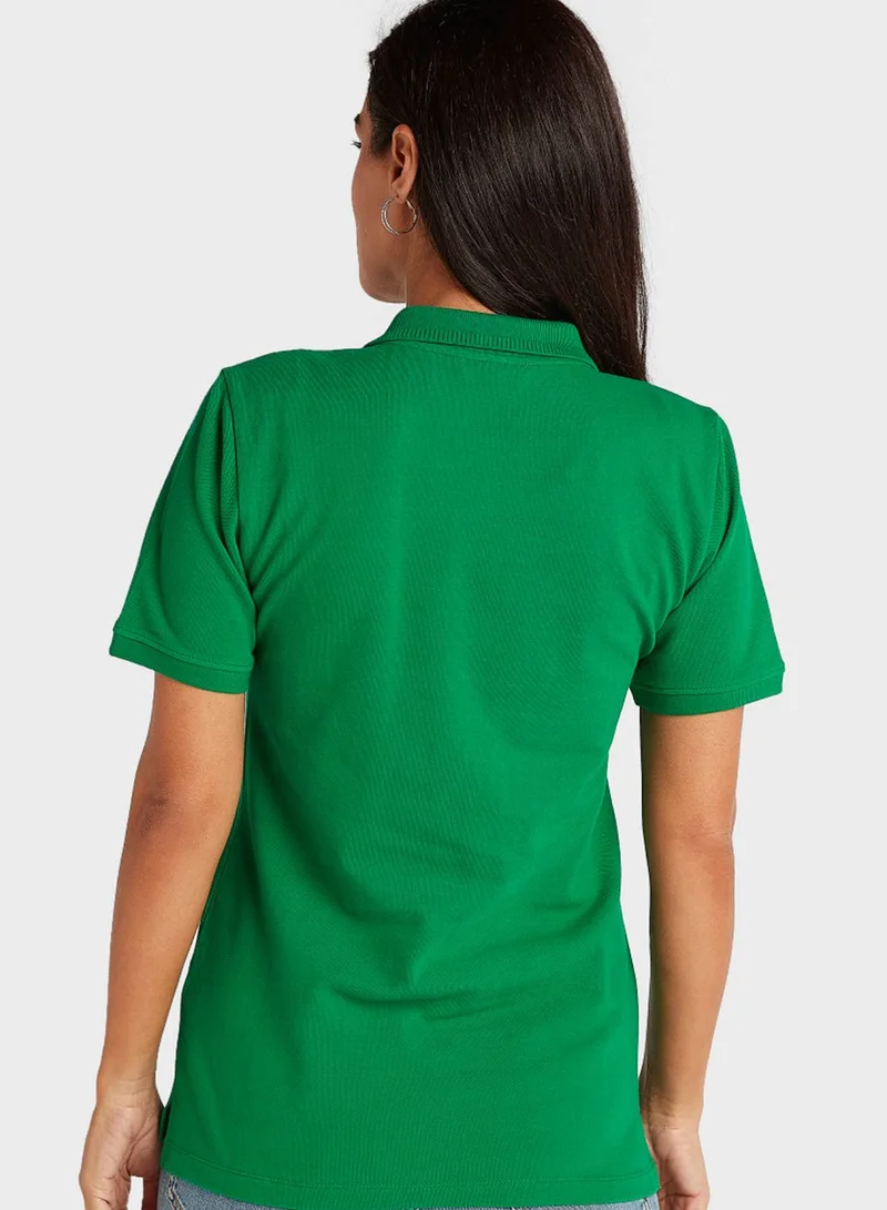Iconic Ruffle Placket Detail Polo