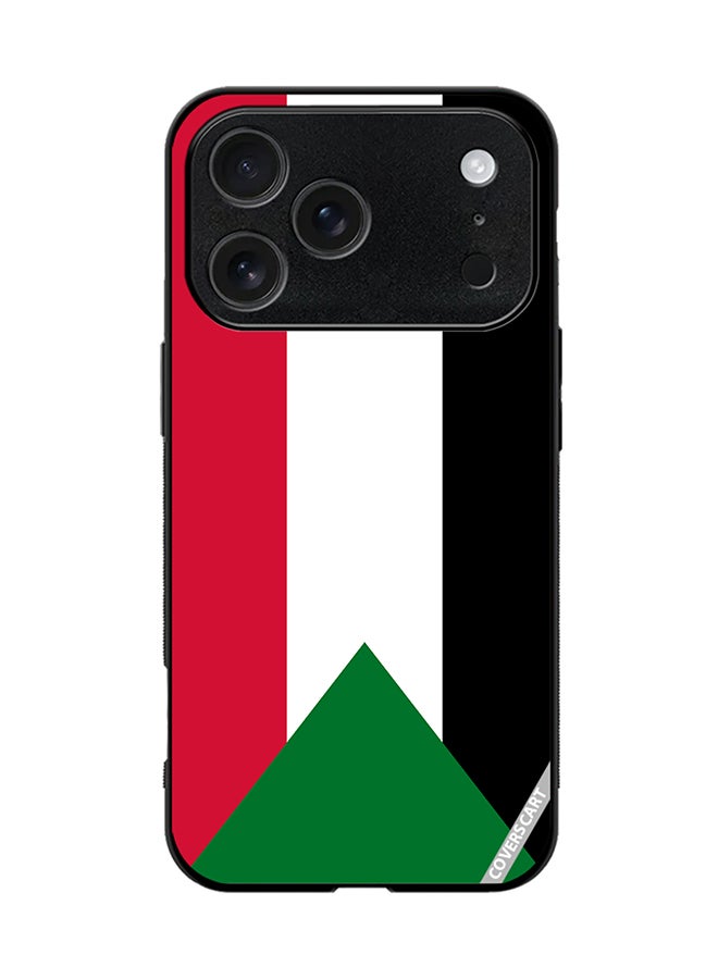 Protective Case Cover For Apple iPhone 17 Pro Sudan Flag Design Multicolour