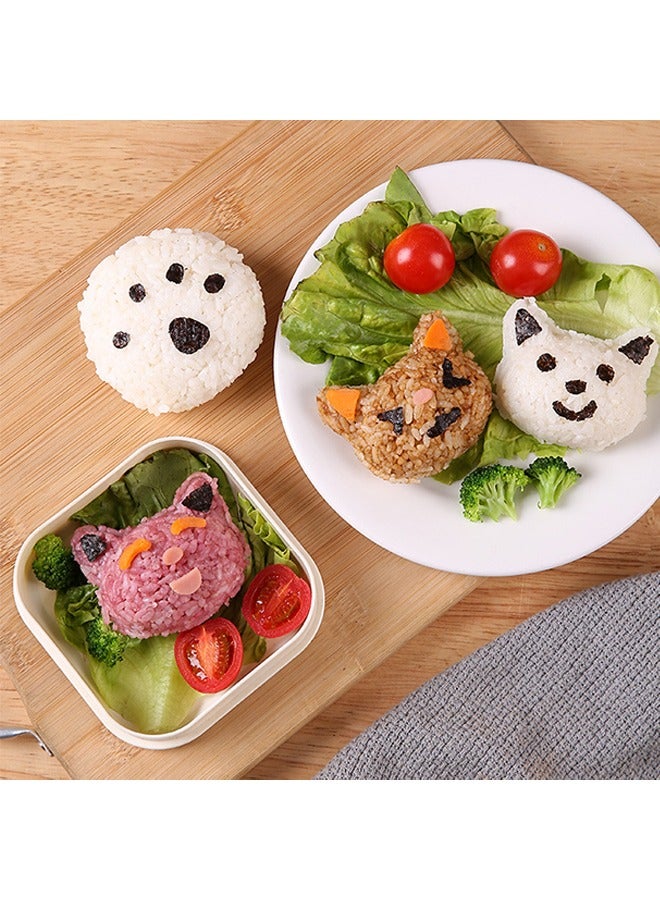 Rice Ball Mold Set Cat Lovely Rice Ball Mold Sushi Mold Pattern Sushi Kitchen Rice Mould Sandwich DIY Kitchen Tools - Image 3