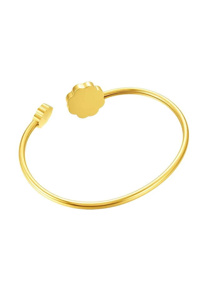 POLICE Flora Gold Plated Ladies Bangle With Malachite and Crystals 60x50MMPEJLG0003201