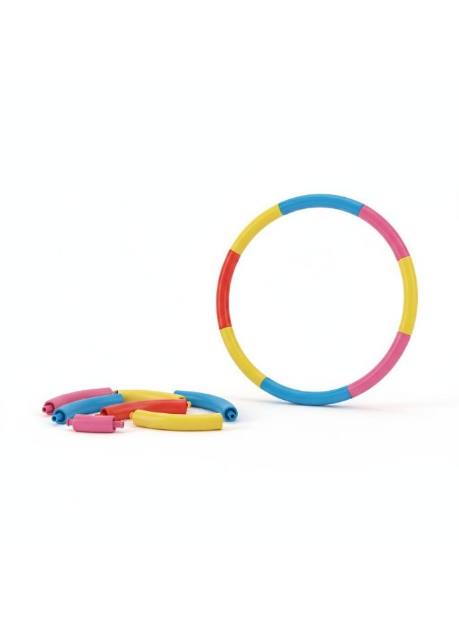طوق هولا هوب للأطفال قابل للتركيب طقم حلقة رياضية متعددة القطع ، هولي هوب ملون ، لعبه هولاهوب ، لعبة حركية هولى هوب للتمارين واللعب وتنمية التوازن والتناسق