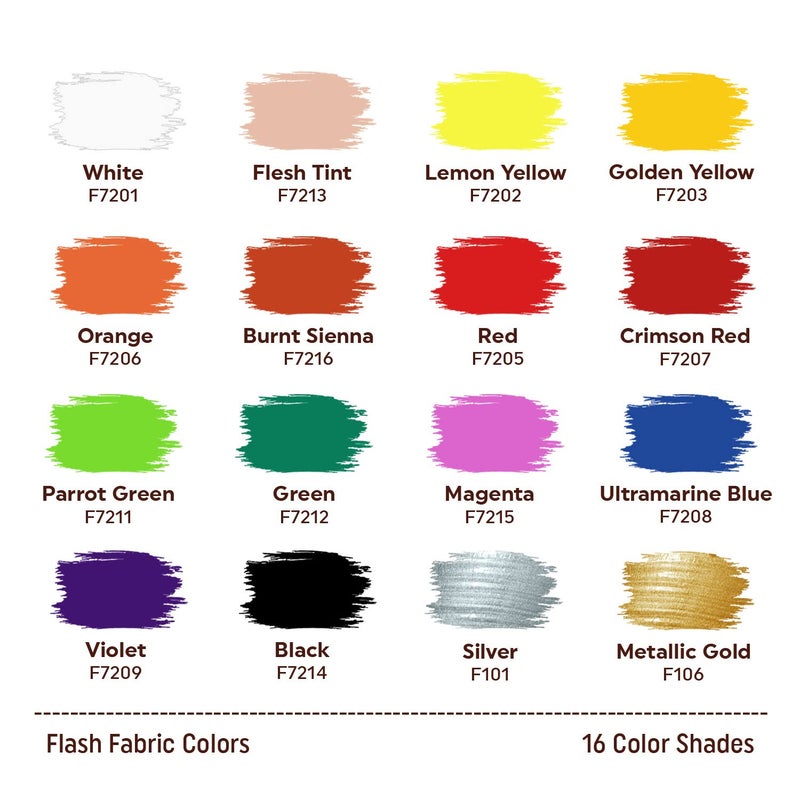 Flash Fabric Color Paint Ultramarine Blue 200 ml 7 fl oz Each High Pigment Strength Non Fading IndoorOutdoor Non Toxic MultiSurface Paint Made In India - Image 3