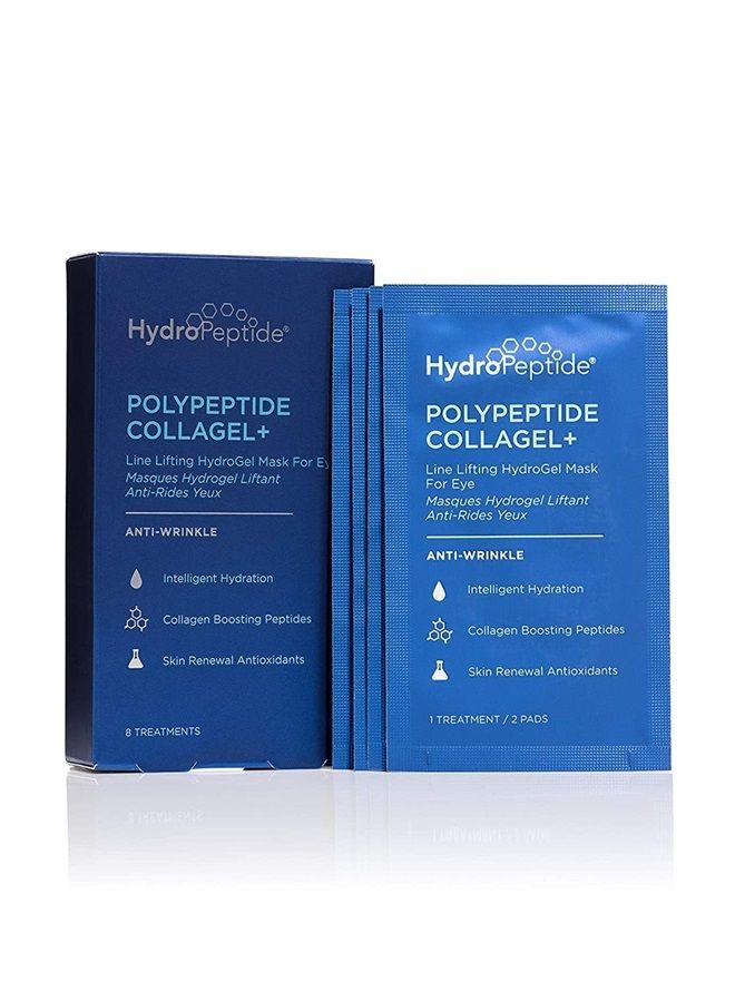 HydroPeptide أقنعة العين من بولي ببتيد كولاجيل، هيدروجيل لرفع الخطوط، مظهر أكثر تماسكًا وترطيب، 8 علاجات - Image 1