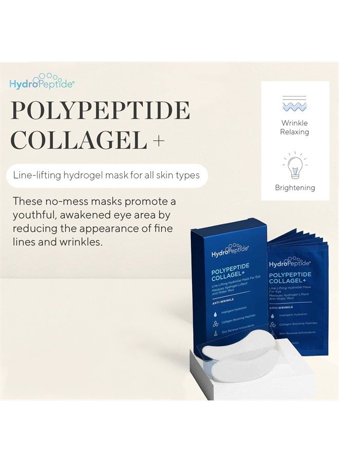 HydroPeptide أقنعة العين من بولي ببتيد كولاجيل، هيدروجيل لرفع الخطوط، مظهر أكثر تماسكًا وترطيب، 8 علاجات - Image 2