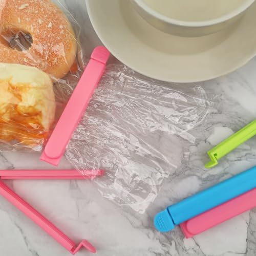 YOLCAR 12 Pack Colored Bag Clips, Bag Closures, Chip Clips, Piping Bag Clips for Kitchen Food Bag Sealing, 3 Size - Image 5