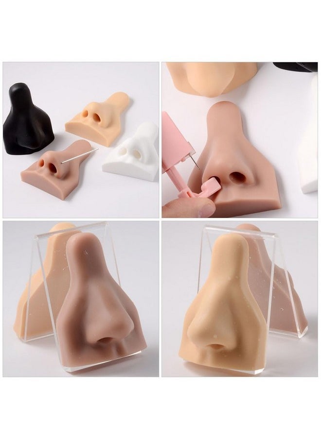 minkissy - Silicone Prosthetic Nose Soft Silicone Fake Nose Jewelry Display Nose Silicone Nose Human Model Silicone Body Parts Ear Jewelry Nose Body Part Accessories Perforation 3D - Image 1