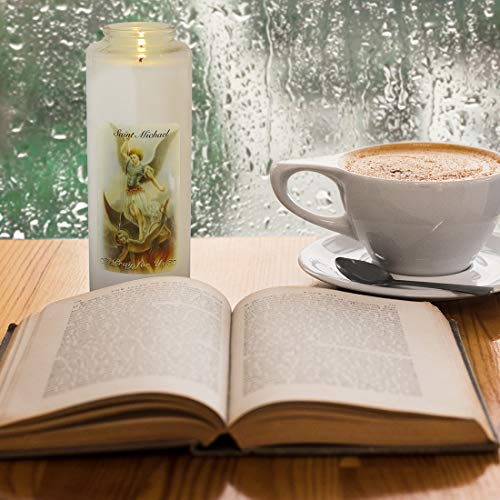 Root Candles شمعة الصلاة الزجاجية الشفافة من روت كاندلز لمدة 7 أيام، القديس ميخائيل - Image 3