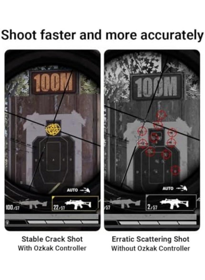 PUBG Game Controller Trigger with Rapid Fire, 6 Fingers Gaming Grip Gamepad Joystick L1R1 L2R2 for iPad, Tablet, Android - Image 4