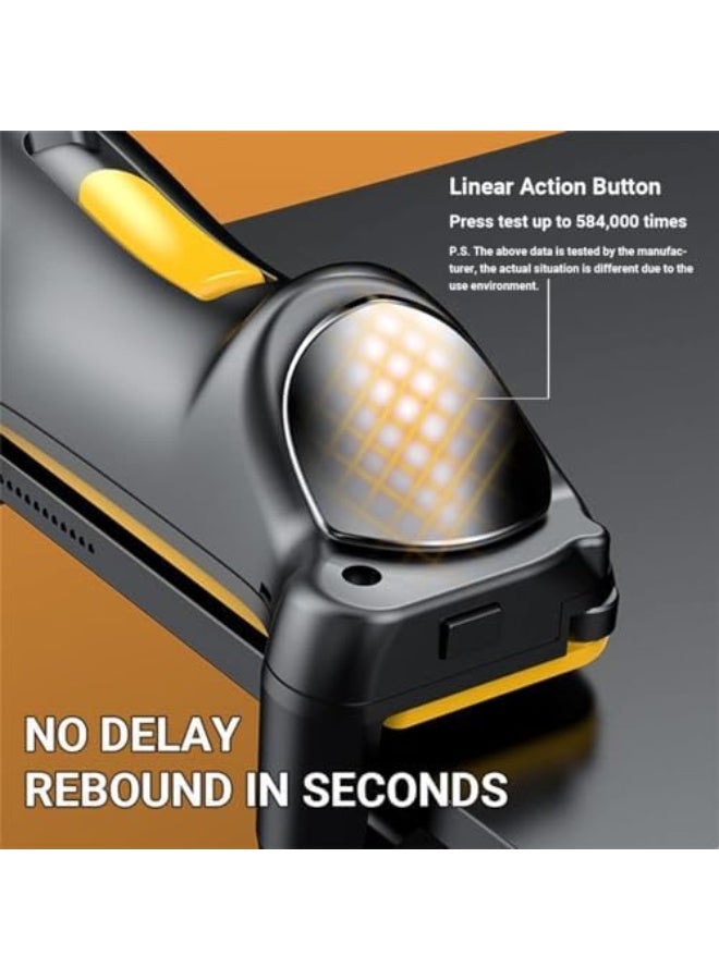 PUBG Game Controller Trigger with Rapid Fire, 6 Fingers Gaming Grip Gamepad Joystick L1R1 L2R2 for iPad, Tablet, Android - Image 5