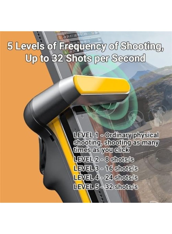 PUBG Game Controller Trigger with Rapid Fire, 6 Fingers Gaming Grip Gamepad Joystick L1R1 L2R2 for iPad, Tablet, Android - Image 3