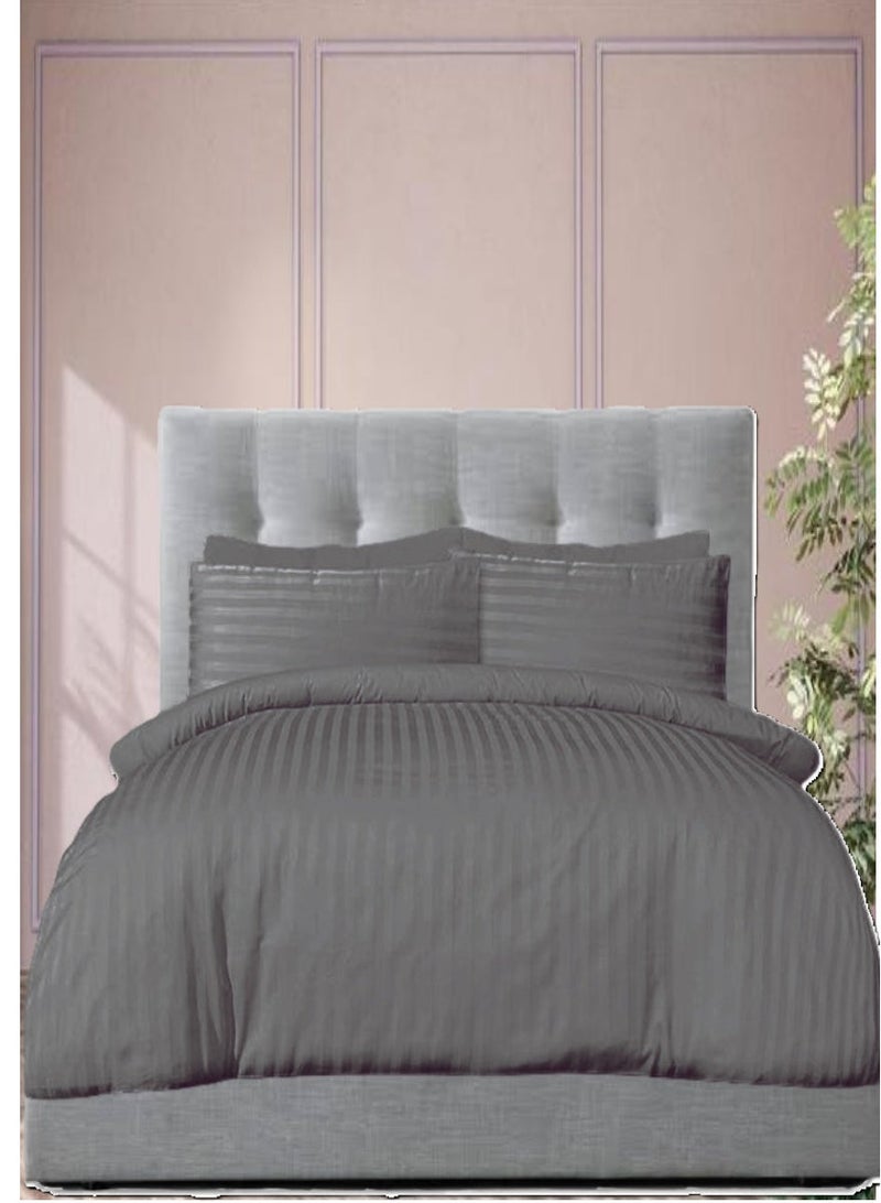 Blueberry 6 Pieces Super King Size Duvet Cover Set - Includes 1 Duvet Cover (240x260cm), 1 Fitted Sheet (200x200+30cm), 4 Pilow Cases - Image 1