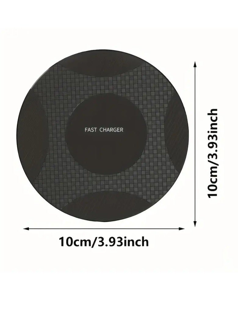 PAMEER Wireless Charger Pad Stand Desktop Ultra-thin Mobile Phone Fast Charging Dock Station, Portable Wireless Charging Board, Wireless Charger For iPhone Samsung Xiaomi 10 Induction  - Image 2