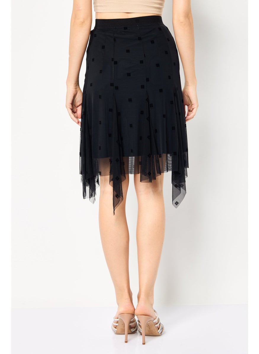 GIVENCHY Women Brand Logo Mini Skirt, Black  - Image 4