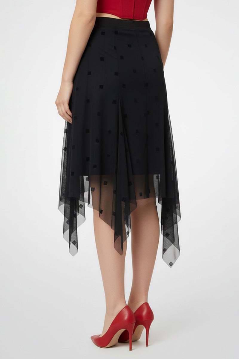 GIVENCHY Women Brand Logo Midi Skirt, Black - Image 4