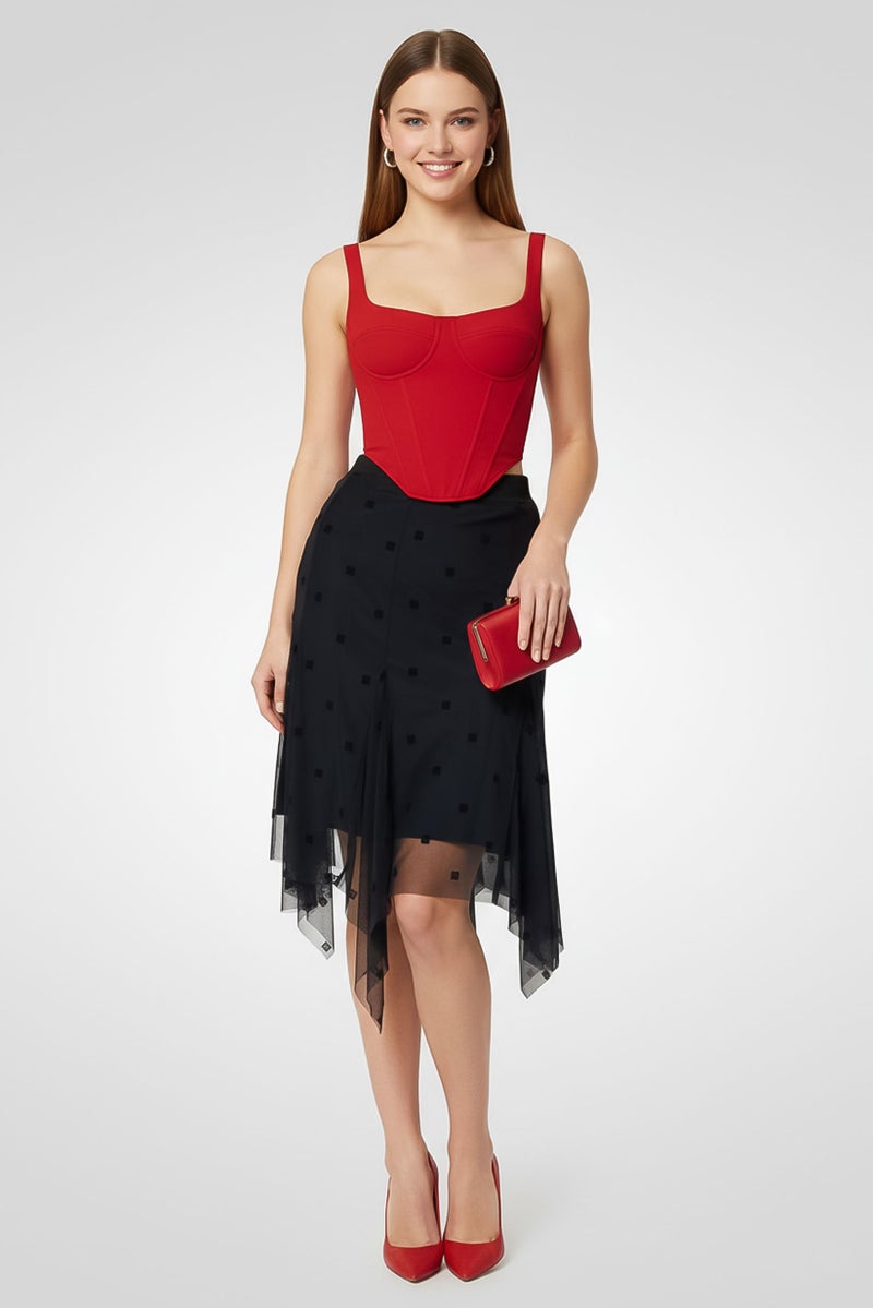 GIVENCHY Women Brand Logo Midi Skirt, Black - Image 2