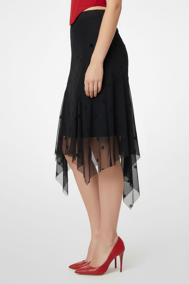 GIVENCHY Women Brand Logo Midi Skirt, Black - Image 3