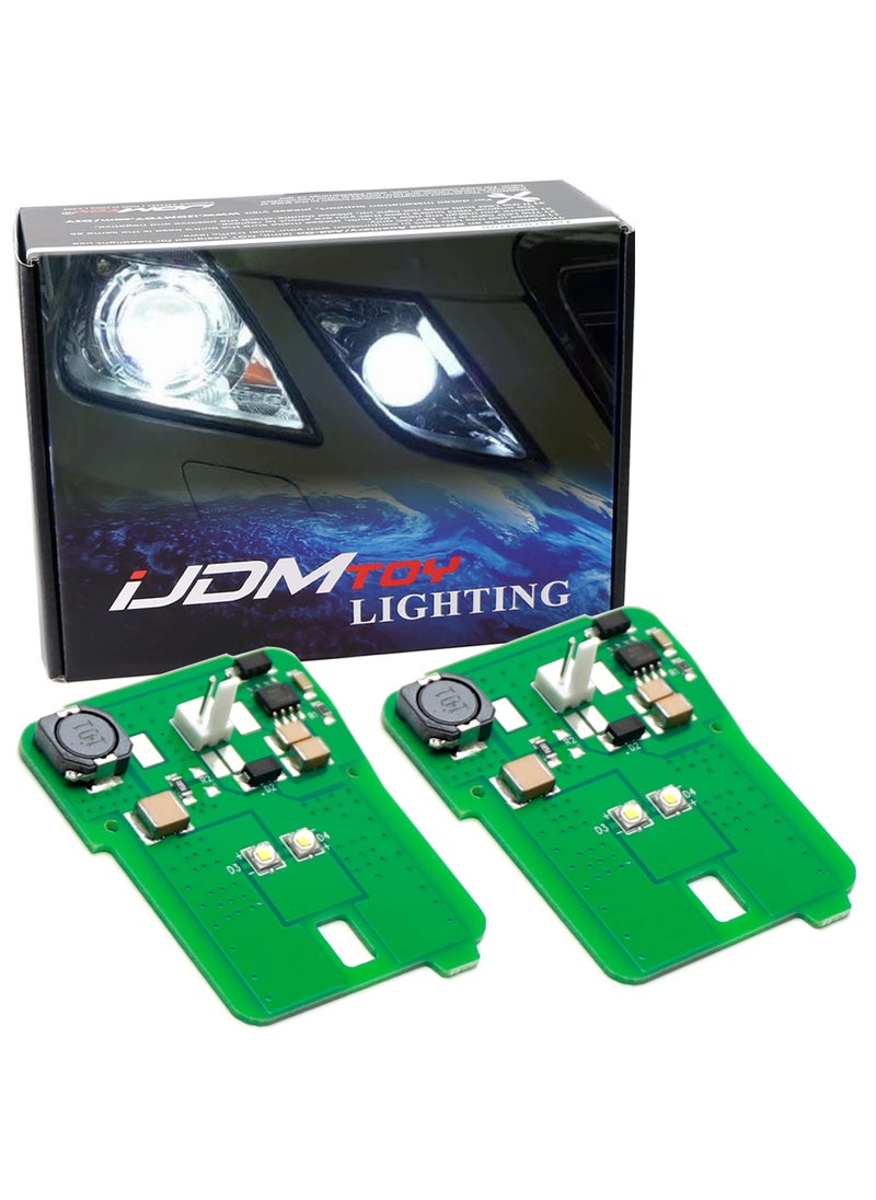 iJDMTOY iJDMTOY White LED Parking Position Light Circuit Board Kit Compatible with 2010-2013 Mercedes W212 E-Class E350 E550 E63 AMG Pre-LCI  - Image 1