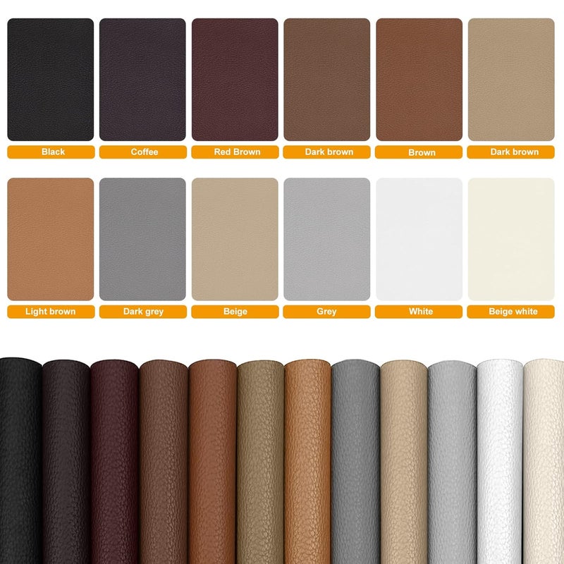 Cahomo Leather Repair Tape Patch, 17" x 79" Self Adhesive Leather Patches for Furniture,Vinyl Repair Kit for Car Seat, Couch, Chairs, Boat Seat, Sofa Dark Brown - Image 5