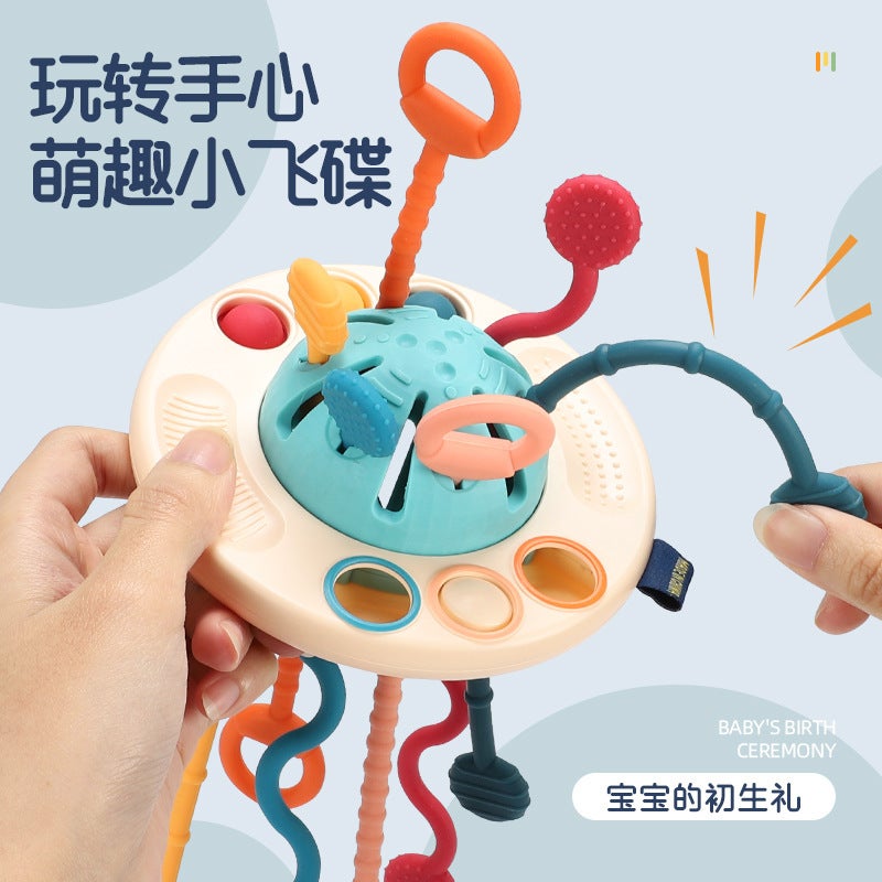 Toys For Infants And Young Children 0-1 Years Old Baby Early Education Smoking Flying Saucer Finger Exercise Hand Fine Movement Wisdom - Image 1