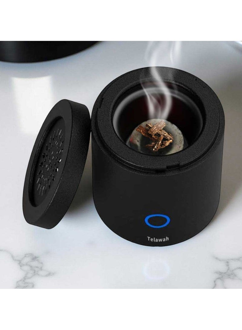 Telawah Bakhoor Burner Portable Electric Incense, Mini Charcoal Bukhoor Holder for Travel, Car, Home and Office - Image 4