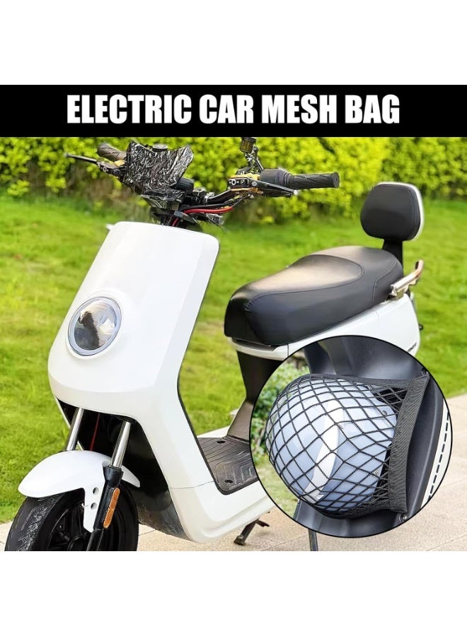 KOWVOWZ Luggage Net for E-Scooter & E-Bikes, Storage Bungee Net with Elastic Band, 28 x 30 cm, Cargo Nets for Motorcycle Helmet, Bikes, E-Bike, Trike Bicycle, Scooters - Image 2