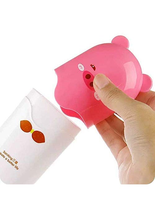 svk dream SVK Dream Portable Cartoon Animal Toothbrush Holder Box Plastic Tooth Mug Toothpaste Case Cup Travel Camping Multi Colour 1pc  - Image 1