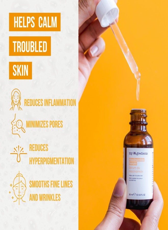 Masque Bar My Ingredients 10% Niacinamide Serum for Face +1% Zinc -Pore Reduction, Glowing serum for Face, Evens Out Skin Tone, 5.7 pH -Hydrating for All Skin Types -Paraben & Cruelty Free-30ml - Image 2