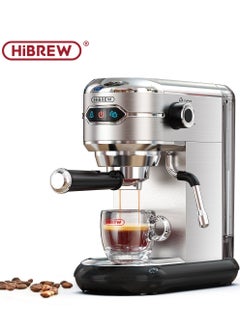 HiBREW HiBREW Coffee Maker Cafetera  Inox Semi Automatic Super Slim ESE POD& Powder Espresso Cappuccino Machine 1450W H11-UK-N  - Image 1