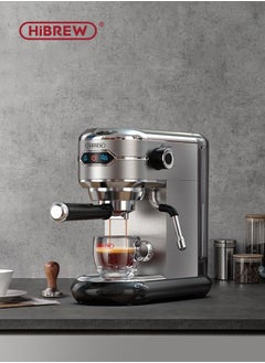 HiBREW HiBREW Coffee Maker Cafetera  Inox Semi Automatic Super Slim ESE POD& Powder Espresso Cappuccino Machine 1450W H11-UK-N  - Image 2