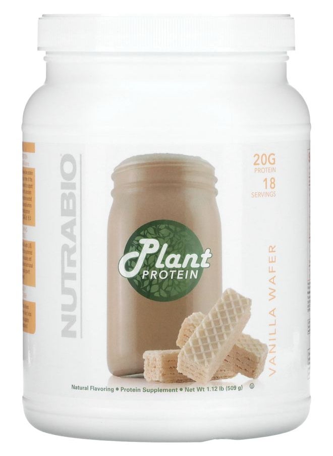 NutraBio Plant Protein Vanilla Wafer 1.12 lb (509 g) 