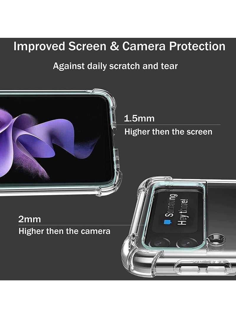 Clear Case for Galaxy Z Flip 4, Samsung Z Flip 4 Phone Case, Ultra Slim Thin Crystal Transparent Soft TPU Cover with Non-Slip Grip Protective Shell Bumper Skin for Samsung Galaxy Z Flip 4 2022 - Image 4