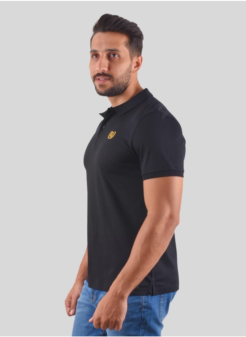 GIORDANO - Men's Luxury Touch Polo Black - Image 1