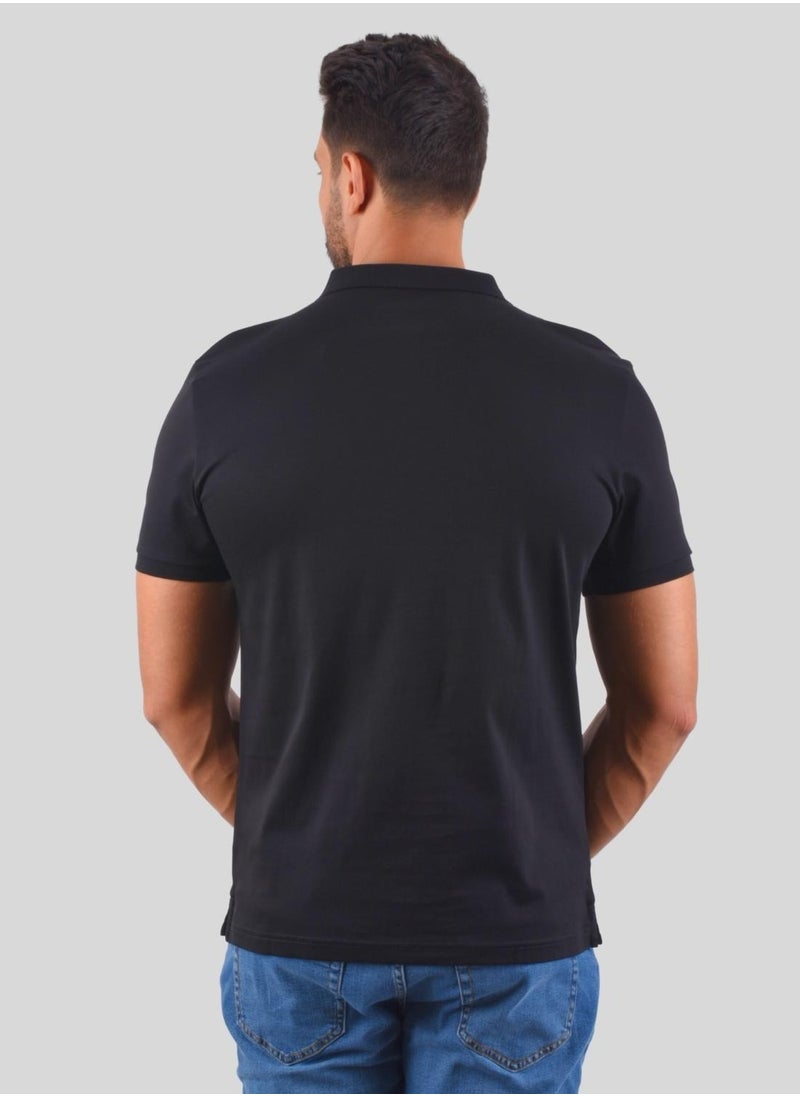 GIORDANO - Men's Luxury Touch Polo Black - Image 1