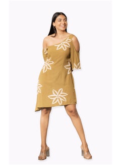 CH Glamstore One shoulder Floral Print Casual Dress with Varied Hem  - Image 1