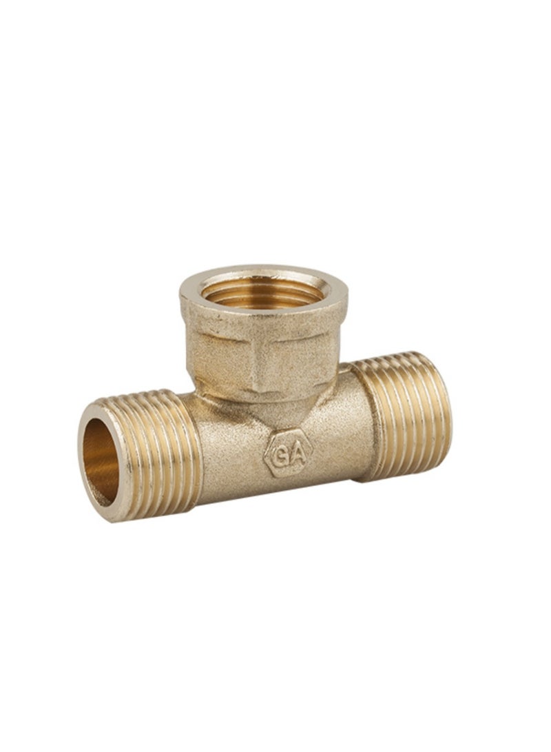 GA  2 Pcs set,  Brass Male- Female-Male Elbow 1/2 inch Brass Plumbing Fittings Set, High-Purity Copper Alloy, BSPT Thread Standard, - Image 1