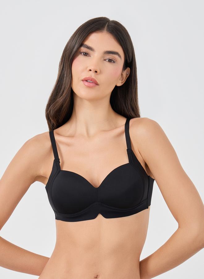 Styli Pack of 3 - Solid Padded Non-Wired T-Shirt Bra - Image 2