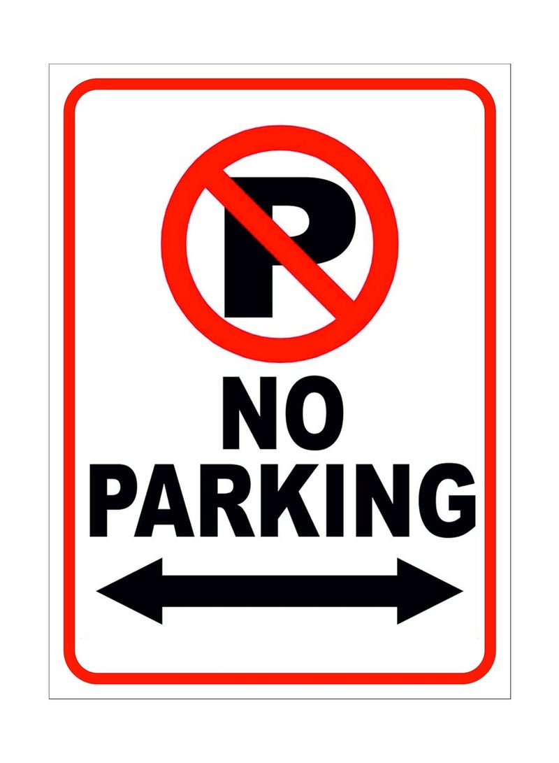 Yuwell 2 Pcs No Parking Sign Board Sticker PVC Eco Print No Parking Sticker Self Adhesive Stickers Waterproof UV Resistant Vinyl Sticker Weather Resistant Waterproof Stickers 29X21CM - Image 3