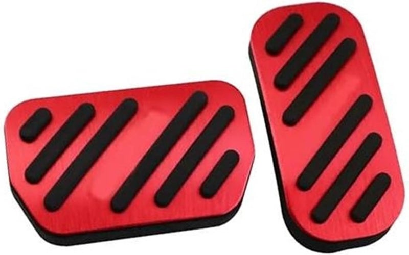 Vuzmode Red Aluminium Alloy Pedal Pad Set for Toyota C-HR - Image 1
