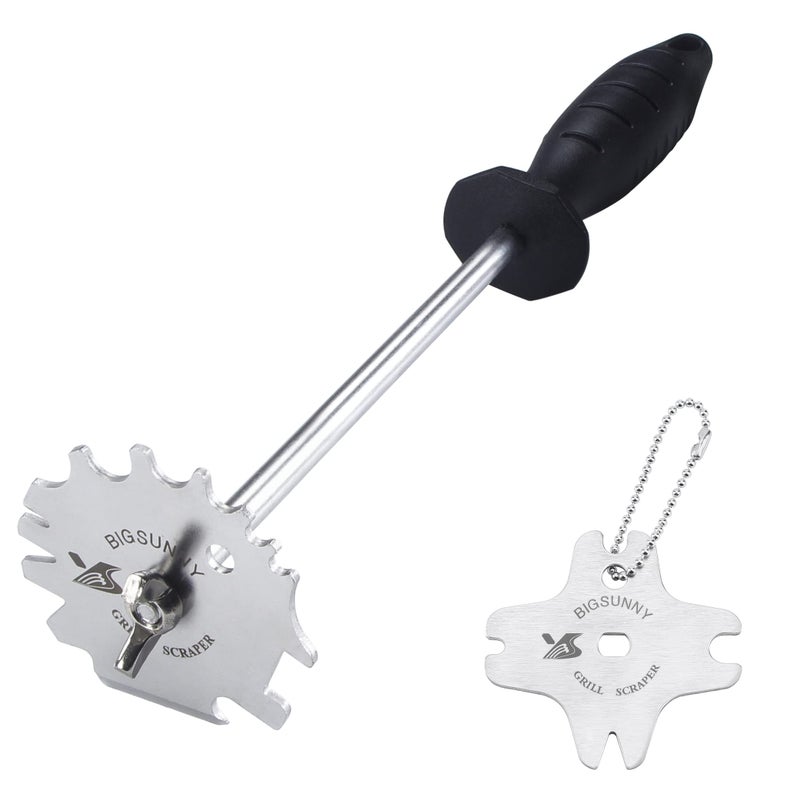 MSY BIGSUNNY ملعقة شواية من الفولاذ المقاوم للصدأ مع قبضة جيدة لشواية الشواء وموقد الشواء 12 ملعقة