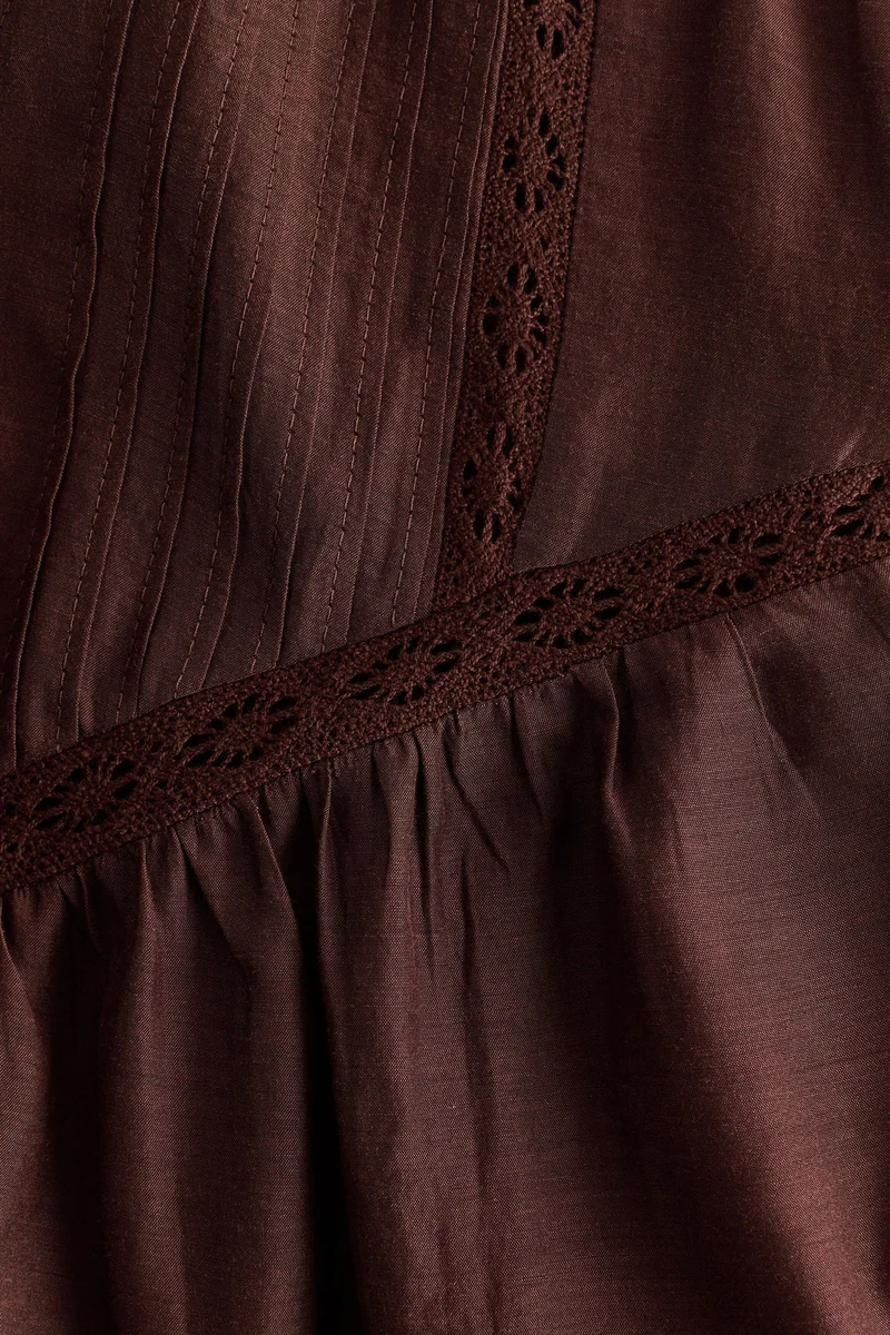 H&M  Lace-inset viscose-blend blouse for Women | Best Price UAE