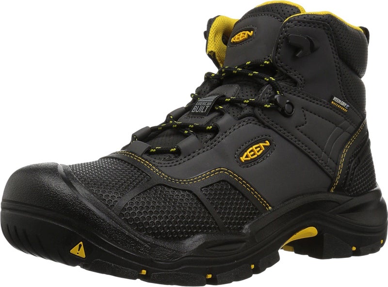 KEEN Utility حذاء عمل مائي للرجال من كين يوتيليتي لوجانديل منتصف بقبعة فولاذية رافن بلاك 115 عريض أمريكي - Image 3