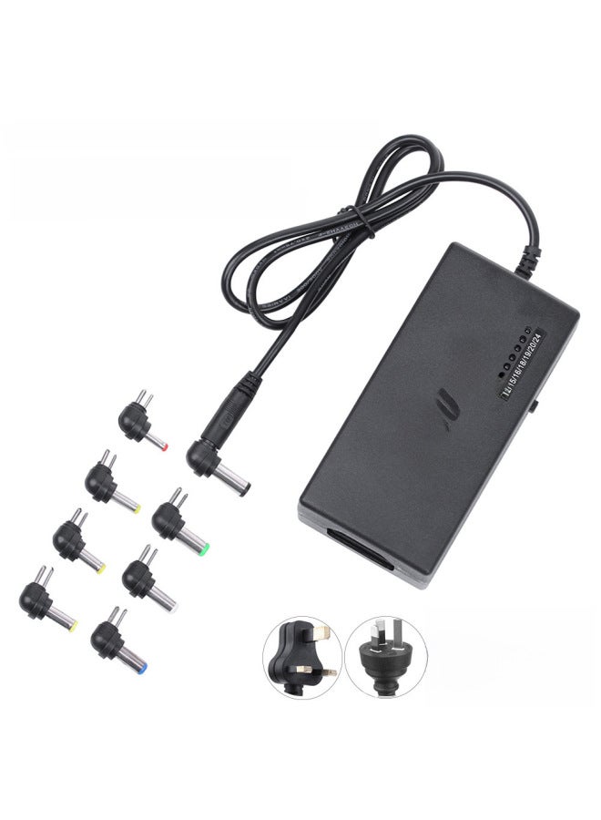 96W Multifunctional Notebook Power Adapter 12-24v Adjustable Universal Interface Power Adapter 12 Interface-Color:British Standard +0.5 Yuan  - Image 3