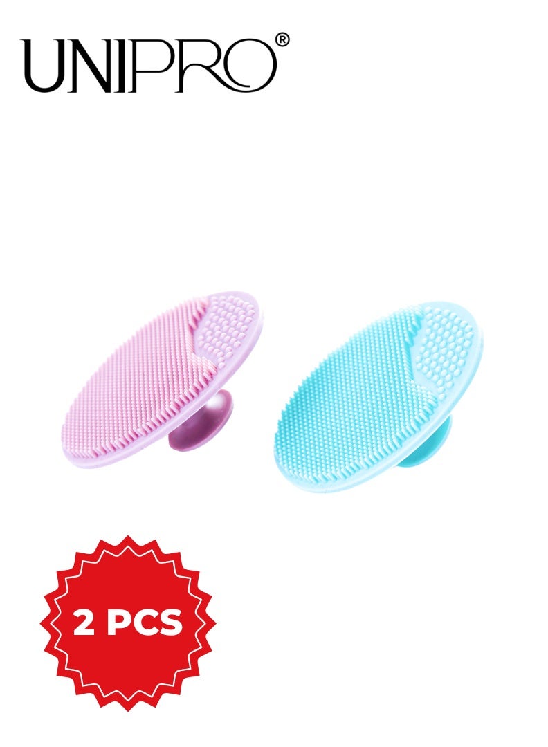 Unipro Silicone Facial Cleansing Brush – 2 Pcs – Soft & Effective - Image 1