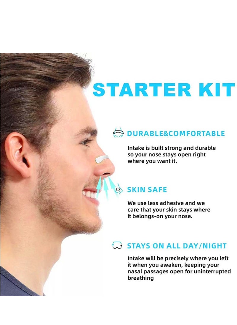 STARTER Snoring Solution for Comfortable and Quieter Sleep Effective to Relieve Snoring Anti Snoring Nose Patch Comfortable Anti Snoring Device Suitable for Hotels Homes Business Travel (black-30pcs)  - Image 2